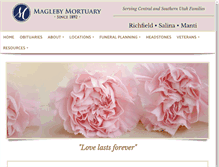 Tablet Screenshot of maglebymortuary.com